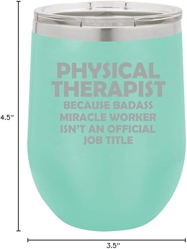 Miniatura 2 de Vaso de vino de acero inoxidable con aislamiento al vacío de doble pared de 12 onzas, taza de viaje para café con tapa, fisioterapeuta, trabajador