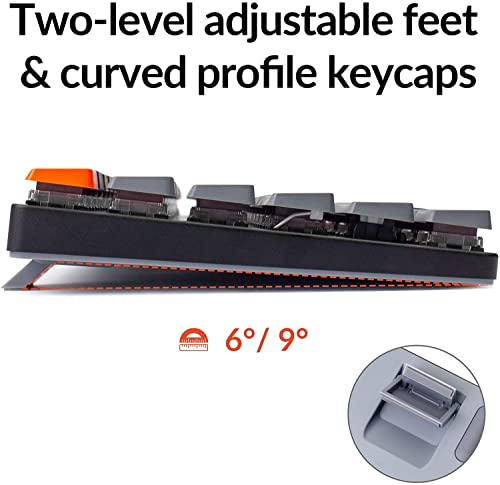 Image of Keychron K3 Ultra-Slim 75% Layout Wireless Wired Mechanical Keyboard, Hot-swappable Compact 84 Keys Bluetooth RGB LED Backlit for Mac Windows, Low Profile Optical Blue Switch, Version 2