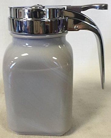 Honey/Syrup Dispenser - American Made - Mosser Glass USA (Gray Swirl)