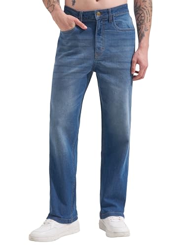 Image of Highlander Men Men's Straight Relaxed Fit Jeans | Stretchable | Everyday Comfort & Style| Jeans for Man|Premium Cotton Blend