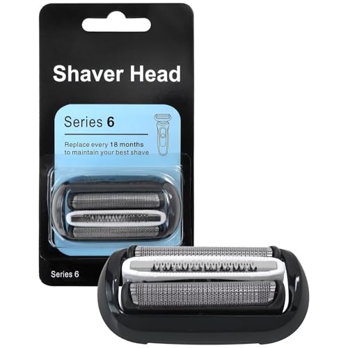 Replacement Shaver Head 64B Series 6 Shavers Models 6120s, 6140cs, 6172cc, 6175cc Compatible with Braun Foil Shavers, Black