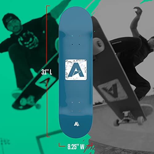 ARCADE Wooden Skateboard Deck 8 inch & 8.25 inch – 31” x 8.5” Maple Wood Pro Skateboard Decks with Bonus Stickers. Skateboard Parts and Skate Deck Accessories (Diamond Blue, 8.25") - Thumbnail 6