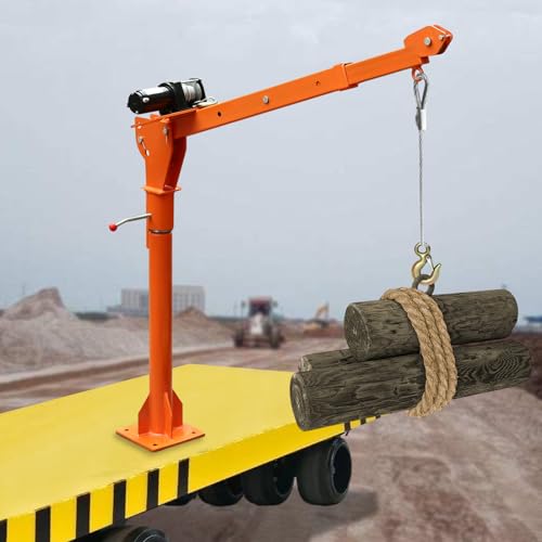 Grúa de Montaje en Camión 1100lb con Cabrestante Eléctrico 3500lb miniatura 2