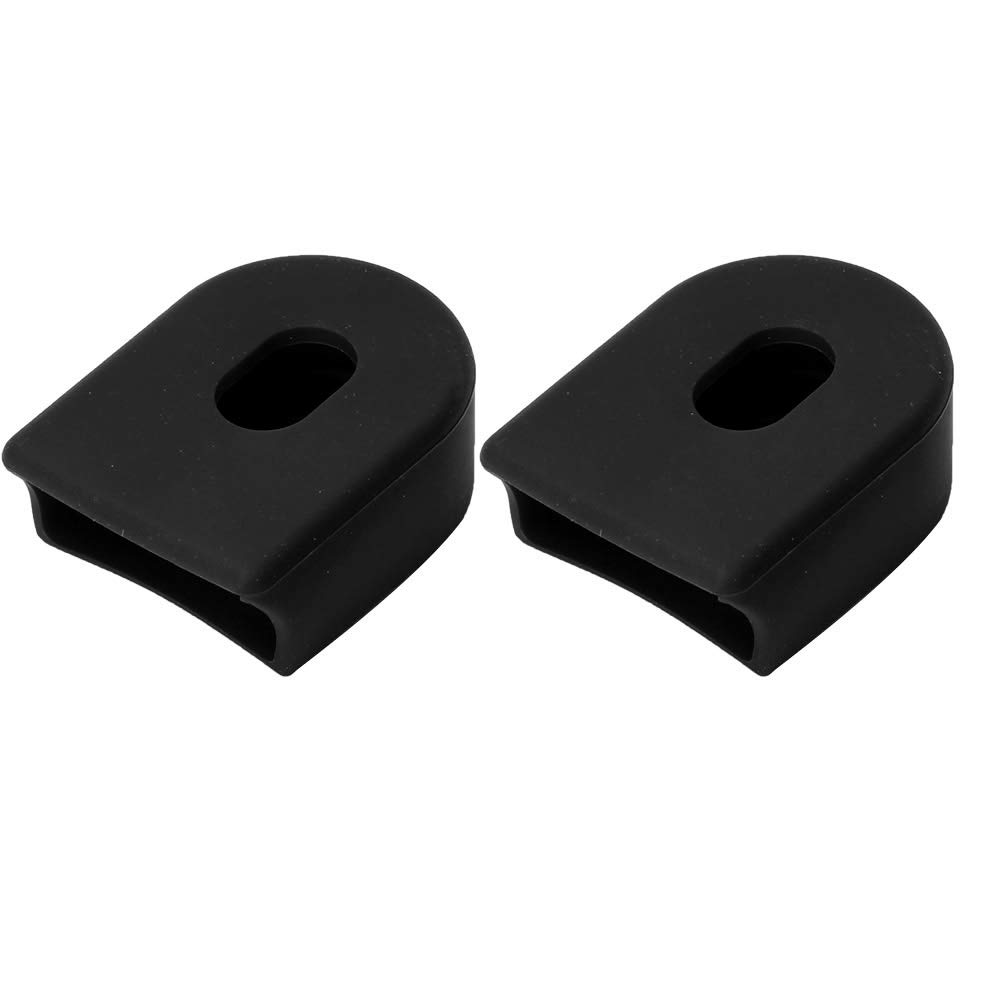 Keenso Copertura pedivelle Bici, 5 Paia Protezione guarnitura Bicicletta guarnizioni protettive per Mountain in Silicone(Nero)