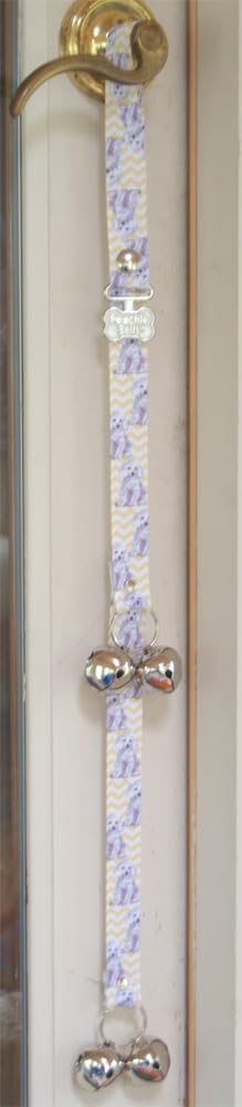 Poochie-Bells Housetraining Dog Doorbell, Breed-Specific Design (12 Breeds Available) (White Poodle)