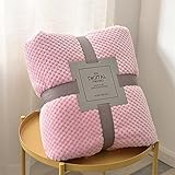 BESTORI Manta de Algodón con Tejido de Gofre Manta para Cama Manta para Sofá Manta de Tejido Estilo Boho Rosa 45×65cm