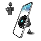 Newzueby Electric Suction Cup Phone Mount for Car – Car Phone Holder Mount, Dashboard and Air Vent–