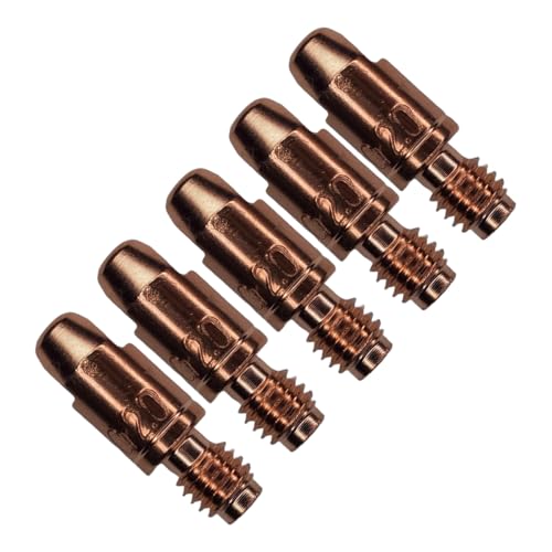 Kit 5 Bico de Contato Curto Solda Tocha Mig Mag 2,0 X 30mm M8 Reforçado Cucrzr