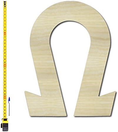 36" Tall X 1/2" Thick,Wood Letter Omega - Large Wall Wood Letter - English Greek Numbers Punctuation - Letters for Home Bedroom Office Wedding Party Décor - Ready to Paint Or Stain