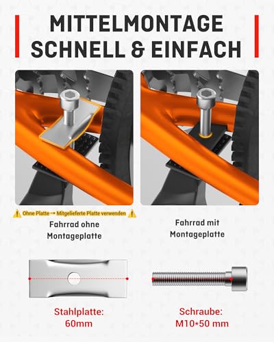 HENMI Fahrradständer 24-29 Zoll, Max Belastung 35kg, Pro – Ansicht 4