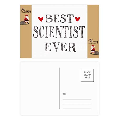Cartes postales Best Scientist Ever de remerciement Père Noël x20