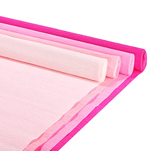Meccanixity Crepe Paper Streamers 4 Rolls 7.5Ft In 4 Colors For Rainbow Party Decorations Wedding Ceremony Birthdays Christmas (Light Pink,Dark Pink,Hot Pink,Fuchsia) #TOP8