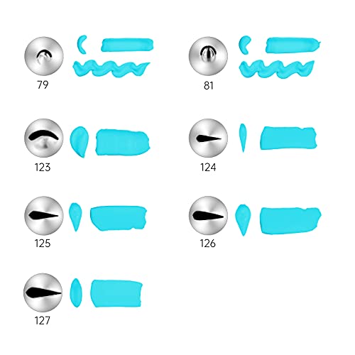 Kasmoire 8 Pcs Rose Flower Piping Tips Set,Petal Icing Tips With 10 Pcs Disposable Piping Bags For Cake Decorating  #TOP1