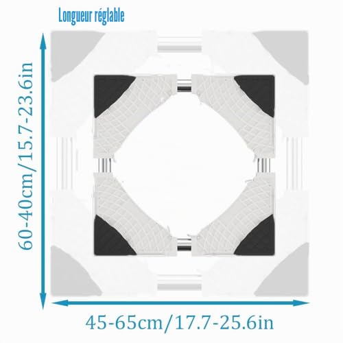 Base réglable machine à laver et sèche-linge piédestal universel max 350kg - 4