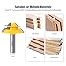 45 Degree Lock Miter Router Bit 1/2 Inch Shank.Woodworking Tools Joint Router Bits，Wood Milling Cutter Glue Joint Tools Set (1/2inch Shank, 2