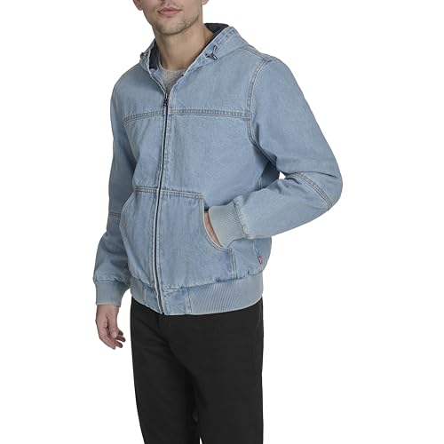 Image of Levi's Men's Workwear Cotton Canvas Hooded Bomber Jacket