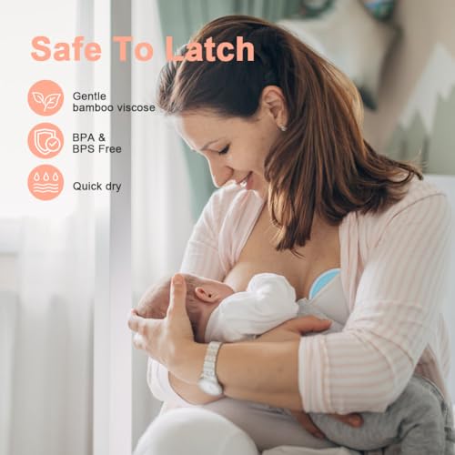 Miniatura 7 de Aolso Almohadillas De Lactancia De Bambú Orgánico, 14 Almohadillas Lavables Bolsa De Lavado, Almohadillas Para Pezones De Lactancia Materna Para Maternidad, Almohadillas Reutilizables Para Lactancia