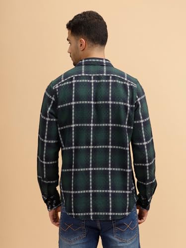Image of WROGN Men's Cotton Shirt | Textured | Regular Fit