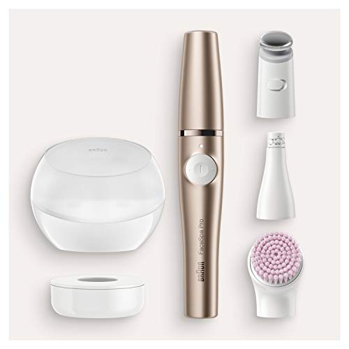 Braun FaceSpa Pro Beauty Set, Gesichtsepilierer Damen, Damenbart Entferner, Gesichtsreinigungsbürste, Aufbewahrungsbox, Haarentfernung, Designed in Germany, Reinigung und Hautstraffung, SE921, Bronze - Image 6