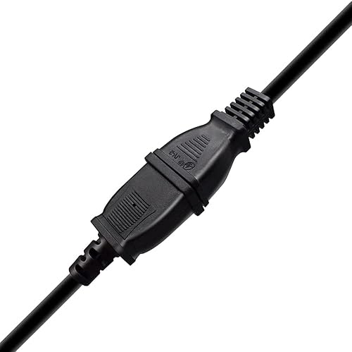 Miniatura 5 de Cable de extensión de alimentación de ahorro de salida de EE. UU., 125 V, 10 A, 2 clavijas, 2 clavijas, para NEMA 5-15P a NEMA 5-15R, bonita