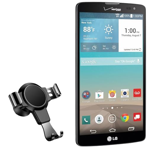 BoxWave Car Mount Compatible with LG G Vista (CDMA) - X-Switch Car Mount, Air Vent Mounted Holder Simple Minimal - Jet Black