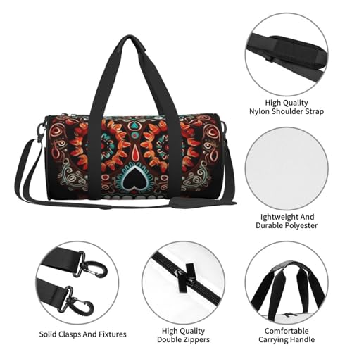 Travel Duffel Bag Lightweight Carry On Weekender Overnight Bags Sugar Skulls Day of the Dead Sports Tote Gym Backpack with Adjustable Strap Hospital Bags Foldable Luggage Bag for Women Men4