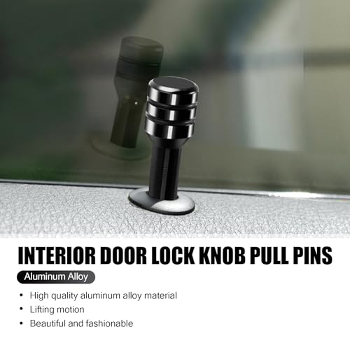 image for pinflaw Pack-4 Car Door Lock Knob Set, 1.92