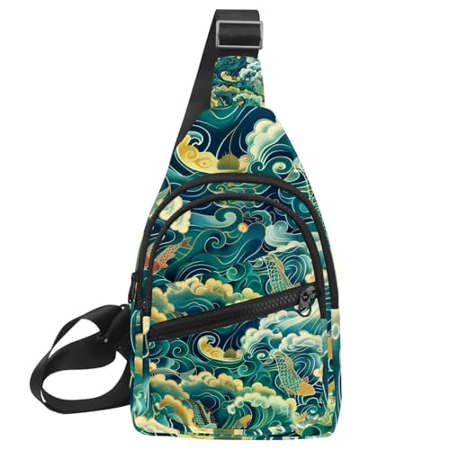 Sac à dos à bandoulière sangle réglable Ocean Fish entraînement et running