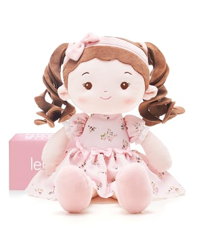 LeyaDoll Weiche Stoffpuppe (40cm),Geburtstags- & Taufgeschenk für Mädchen - Liebevolles Baby Spielzeug 0-3 Jahre - Mein erster Schutzengel - Princess Breeze