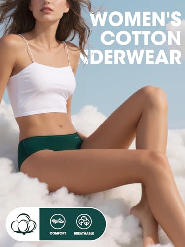 Womens Underwear Cotton Panties Soft Low Waist Hispter Breathable Stretch Ladies Bikini Underwear 6 Pack2