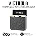 Victrola Collector – Record Storage Case – Holds 30+ Vinyl Turntable Records, Heavy-Duty Hardware, Hinges, & Smart Metal Corners, Portable with Easy-Carry Handle (Grey)