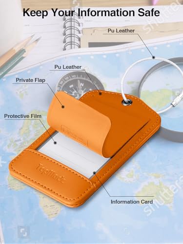 Image of TopMade Luggage Tags, Works with Apple Find My, Smart Suitcase Tag Tracker