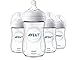 Philips Avent Natural Baby Bottle, Clear, 9oz, 4pk, SCF013/47
