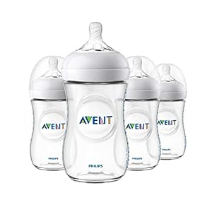 Philips Avent Natural Baby Bottle, Clear, 9 Ounce, 4 Pack, SCF013/47