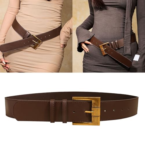Elegant PU Leather Corset Band Adjustable Waistband Wide Waist Belt for Office Women Dress Sweater Waist Decoration2