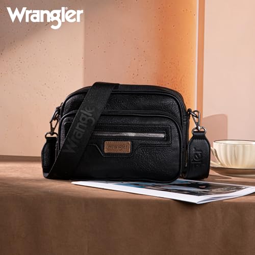 Image of Wrangler Crossbody Bag for Women Multi Pocket Crossover Bag Shoulder Pursea with Adjustable Strap