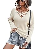 Gelegenheit: Damen Pullover hat lässiger stil, fit für Date, Dinner, Junioren, Arbeit, Sport, Alltag, Zuhause, Schule und Reisen. Klassischer und einfacher Stil, macht Ihnen elegant und sieht sehr schick und Mode aus.