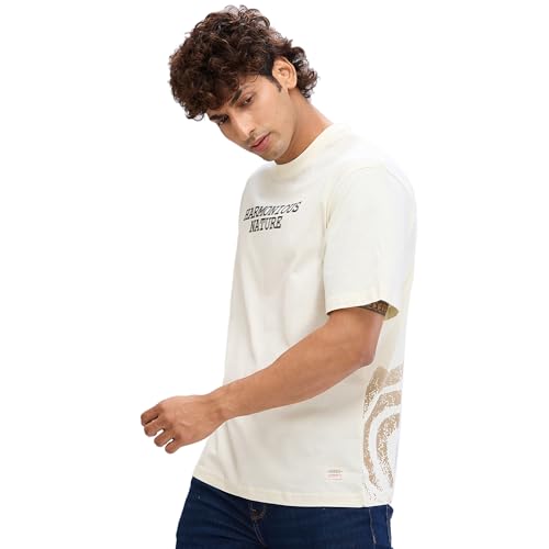 Image of Spykar Men's Comfort Fit Round Neck Half Sleeve Solid Casual T-Shirt