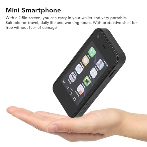 Mini Smartphone 3G med Fodral – Barntelefon 2,5" Dual SIM svart