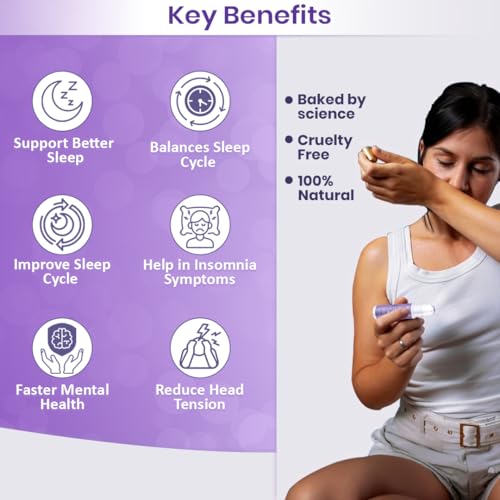 Image of Deep Sleep Roll-On - Calming Aroma for Restful Nights & Relaxation | Sleeping Aid Helps Improve Sleep with Lavender, Chamomile, Sandalwood, Coconut & Sesame Oils | 100% Natural Essential Oils, 10 ml (Pack of 1)