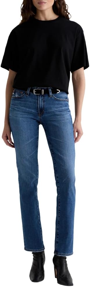 AG Womens Sandra Low Rise Slim Straight