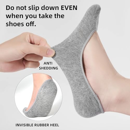 Image of ATBITER No Show Socks Womens Flats - 6 /12 Pairs Low Cut Invisible Non Slip | Ultra Ankle Liner Footies Anti-slip Hidden Socks for Sneakers Loafer Boat High Heels Summer Yoga Pilates Shoe Size 6-9 /9-11