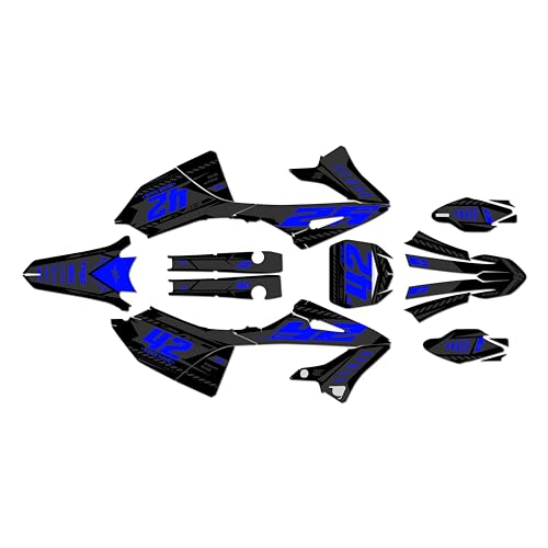 Kalair GFX Graphics Kit for Yamaha YZ125 / YZ250 (2022-2026) LETHAL Series Blue-shift 09 Mil - Dirt pit bike motorcycle stickers, dirtbike racing automotive decal motocross accessories no-plastics