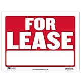 BAZIC Products For Lease Sign 9'X12', For Rent Rental House Home Apartment Car Auto Store Shops Business Waterproof Indoor Signage, 1-Pack