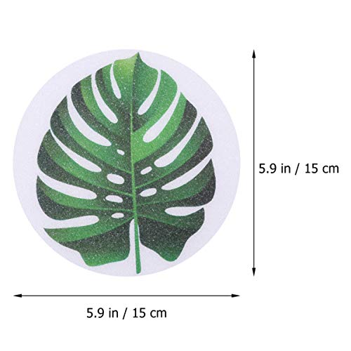 DOITOOL 8PCS Bathtub Stickers Non Slip for Adults or Kids,Monstera Leaves Patterns Anti Slip Shower Decals Non Slip Safety Adhesive Shower Appliques with 1 Scraper for Bath Tub and Shower Surfaces