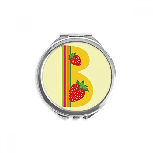 Miroir de poche alphabet fraise l'accessoire retouche de maquillage en terrasse