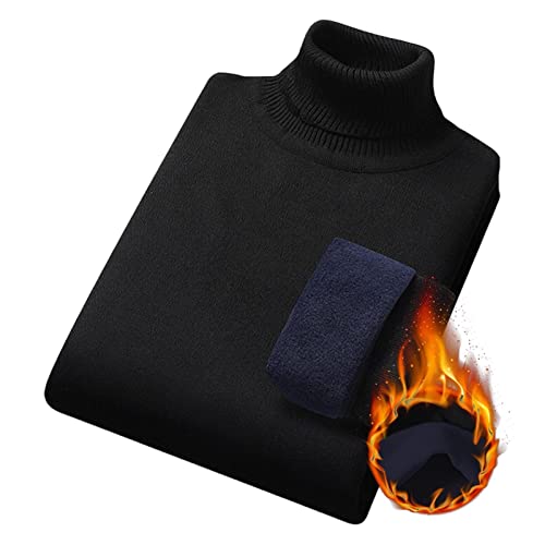 Suéter gola rolê - pulôver manga comprida folgada, suéter casual malha gola rolê e top grosso Kot-au