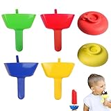 6 Stück Tropffrei Eis Am Stiel -Halter für Kinder BPA-Frei Eis Tropfschutz, Wiederverwendbarer Eis Halter mit Strohhalm für Erwachsene und Kleinkinder