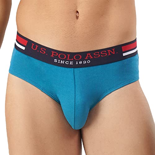 Image of U.S. Polo ASSN. Men's I006 Elasticized Waist Pure Cotton Underwear Briefs - Pack of 2