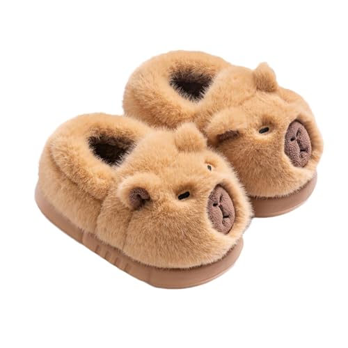 Capybara Slippers - Funny Animal Slippers for Women Unisex Adult/Kids House Slippers Fluffy Fuzzy Winter Home Slides for Women Men Christmas